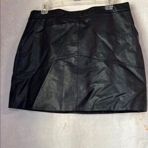 Lulu's Black vegan leather Mini Skirt